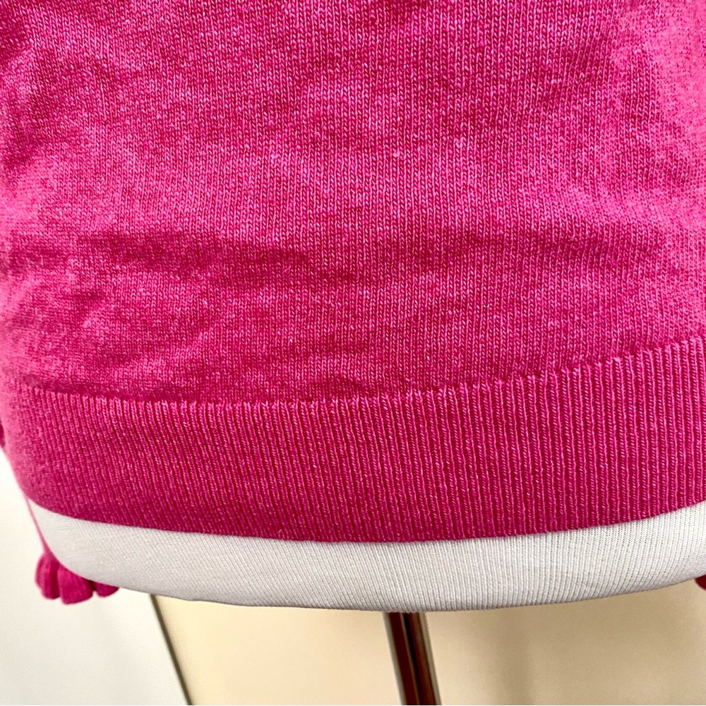 BANANA REPUBLIC MERINO SWEATER XS WOOL CASHMERE BLEND PINK RUFFLE CUFF FILPUCCI - Picture 7 of 14